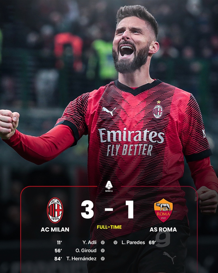 Giroud lập kỷ lục ở tuổi 37 tại Serie A- Ảnh 1. Giroud lập kỷ lục ở tuổi 37 tại Serie A- Ảnh 1.