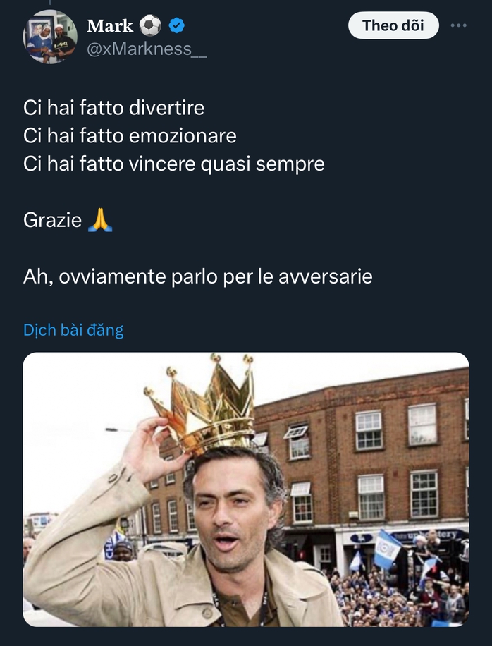 HLV Mourinho nói gì sau khi bị AS Roma sa thải?- Ảnh 2. HLV Mourinho nói gì sau khi bị AS Roma sa thải?- Ảnh 2.