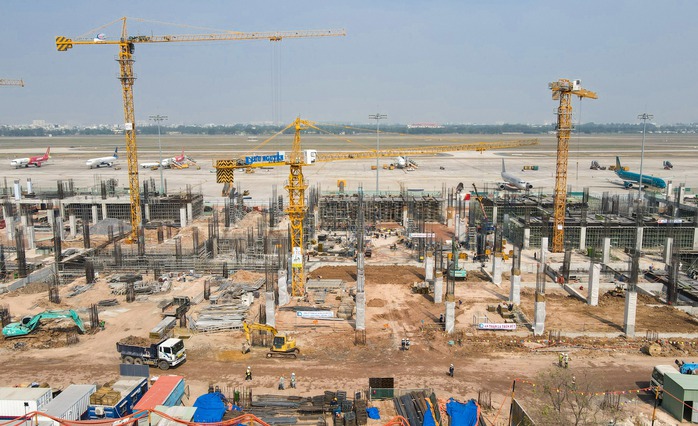 Cận cảnh nhà ga T3 Tân Sơn Nhất đang dần thành hình- Ảnh 5. Cận cảnh nhà ga T3 Tân Sơn Nhất đang dần thành hình- Ảnh 5.