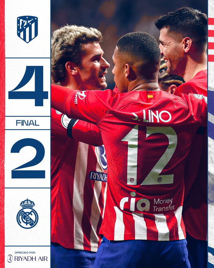 Cúp Nhà Vua Tây Ban Nha: Atletico biến Real Madrid thành cựu vương- Ảnh 1. Cúp Nhà Vua Tây Ban Nha: Atletico biến Real Madrid thành cựu vương- Ảnh 1.