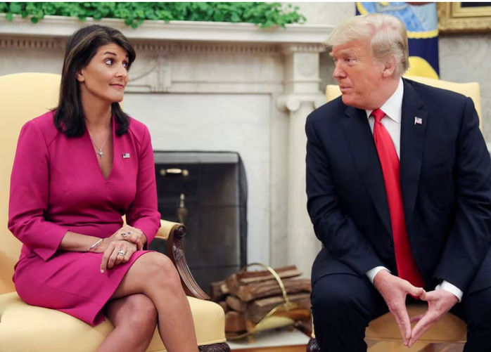 Cuộc đua trở thành ứng viên tổng thống Mỹ của Đảng Cộng hòa chỉ còn lại ông Donald Trump và bà Nikki Haley. Ảnh: REUTERS Cuộc đua trở thành ứng viên tổng thống Mỹ của Đảng Cộng hòa chỉ còn lại ông Donald Trump và bà Nikki Haley. Ảnh: REUTERS