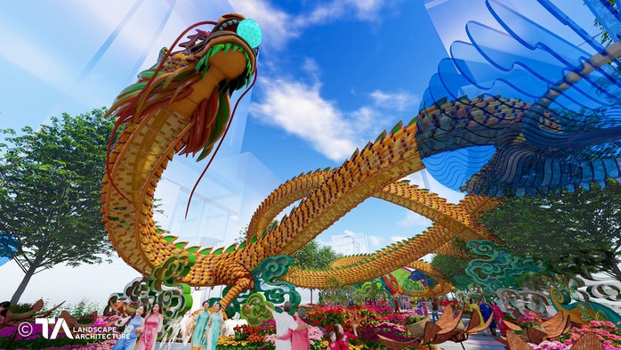 Đường hoa Nguyễn Huệ Tết Giáp Thìn có gì mới?- Ảnh 1. Đường hoa Nguyễn Huệ Tết Giáp Thìn có gì mới?- Ảnh 1.