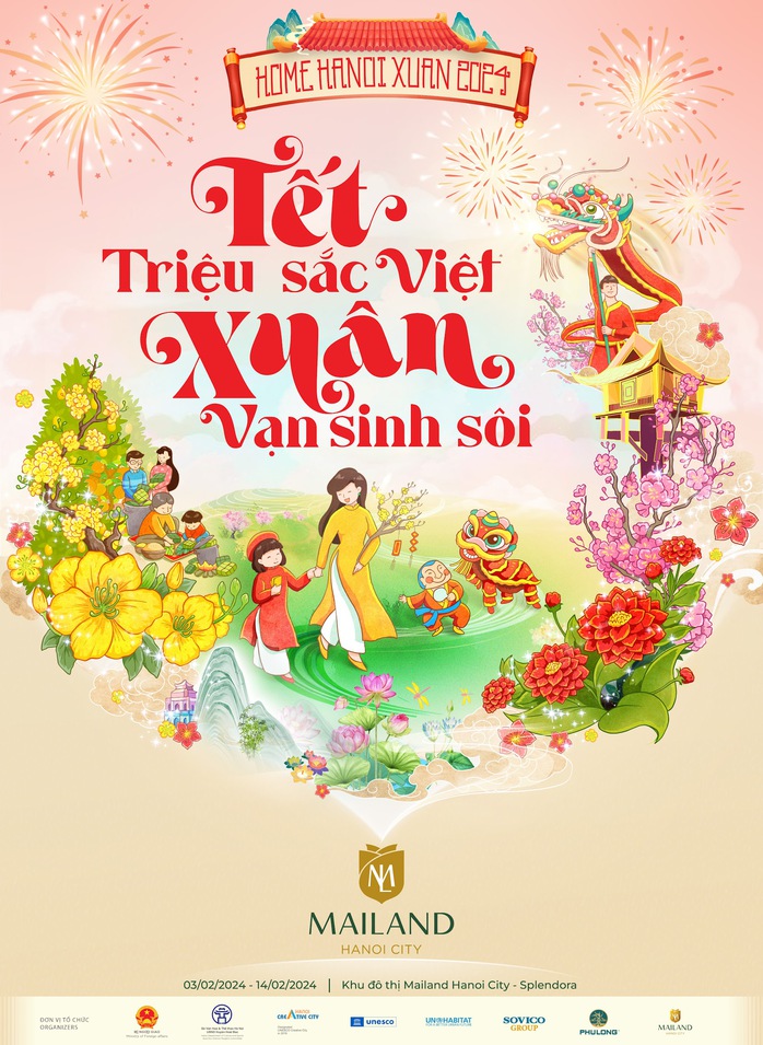 “Tết triệu sắc Việt, Xuân vạn sinh sôi” trên đường hoa Home Hanoi Xuan 2024- Ảnh 1. “Tết triệu sắc Việt, Xuân vạn sinh sôi” trên đường hoa Home Hanoi Xuan 2024- Ảnh 1.