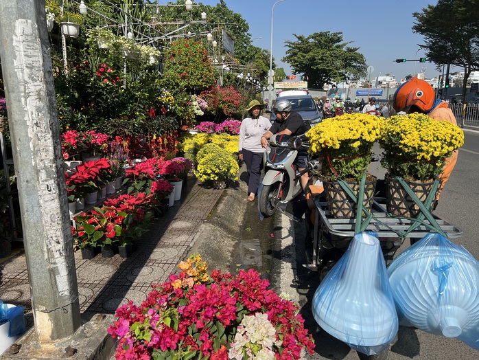 Hoa Tết tràn ra đường, hạ giá sớm- Ảnh 2. Hoa Tết tràn ra đường, hạ giá sớm- Ảnh 2.