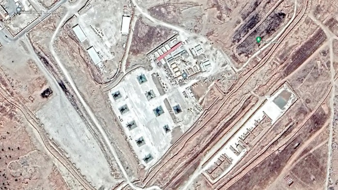 Các quan chức Mỹ cho biết căn cứ al-Shaddadi ở phía Đông Bắc Syria ngày 29-1 bị tấn công bằng tên lửa. Ảnh: Google Earth Các quan chức Mỹ cho biết căn cứ al-Shaddadi ở phía Đông Bắc Syria ngày 29-1 bị tấn công bằng tên lửa. Ảnh: Google Earth