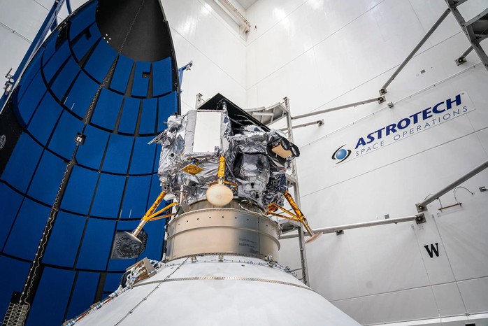 Tàu đổ bộ Peregrine được đặt trên tên lửa của hãng United Launch Alliance (ULA) Ảnh: ULA Tàu đổ bộ Peregrine được đặt trên tên lửa của hãng United Launch Alliance (ULA) Ảnh: ULA