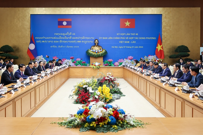 Thủ tướng Phạm Minh Chính và Thủ tướng Lào đồng chủ trì Kỳ họp Ủy ban liên Chính phủ Việt Nam-Lào- Ảnh 3. Thủ tướng Phạm Minh Chính và Thủ tướng Lào đồng chủ trì Kỳ họp Ủy ban liên Chính phủ Việt Nam-Lào- Ảnh 3.
