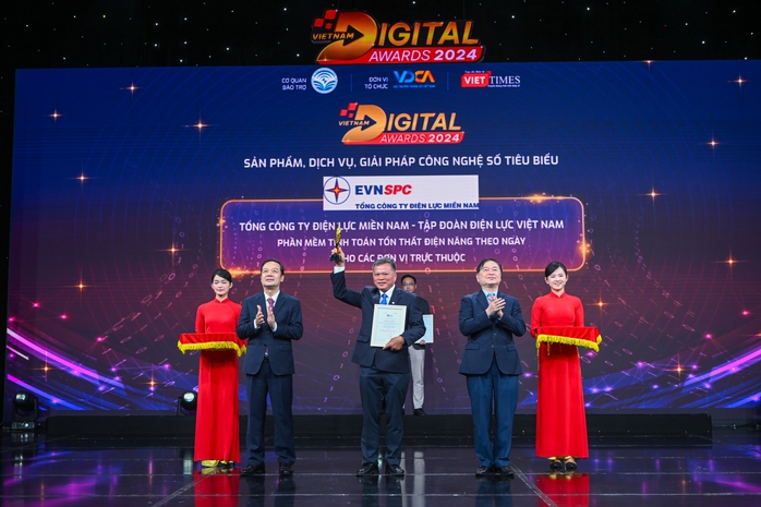 Đại diện EVNSPC được vinh danh tại lễ trao Giải thưởng Chuyển đổi số Việt Nam - Vietnam Digital Awards 2024 Đại diện EVNSPC được vinh danh tại lễ trao Giải thưởng Chuyển đổi số Việt Nam - Vietnam Digital Awards 2024