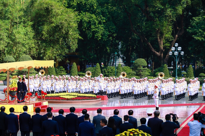 Thủ tướng Phạm Minh Chính chủ trì lễ đón Thủ tướng Trung Quốc Lý Cường- Ảnh 6. Thủ tướng Phạm Minh Chính chủ trì lễ đón Thủ tướng Trung Quốc Lý Cường- Ảnh 6.