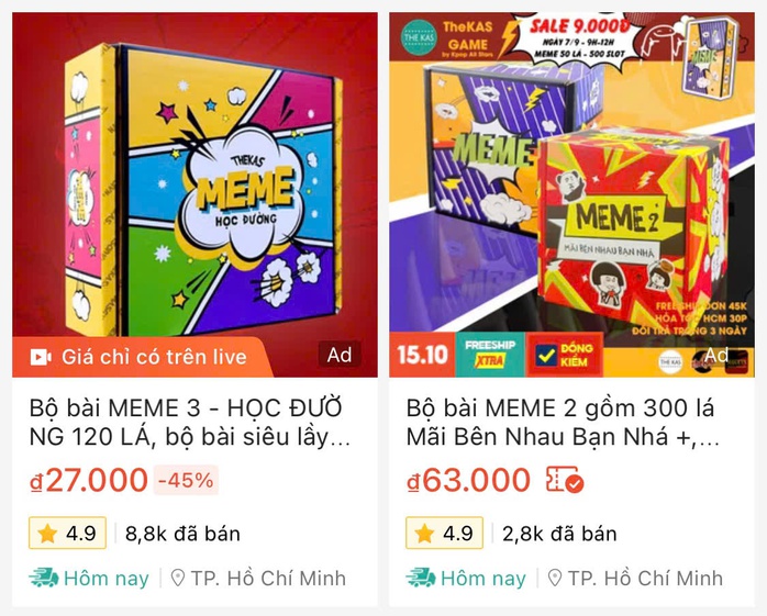 Nhiều bộ bài trò chơi không phù hợp bán tràn lan trên mạng xã hội Nhiều bộ bài trò chơi không phù hợp bán tràn lan trên mạng xã hội