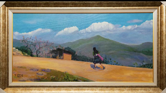Triển lãm 25 bức tranh "Quê hương" của NSND Trà Giang- Ảnh 4. Triển lãm 25 bức tranh "Quê hương" của NSND Trà Giang- Ảnh 4.