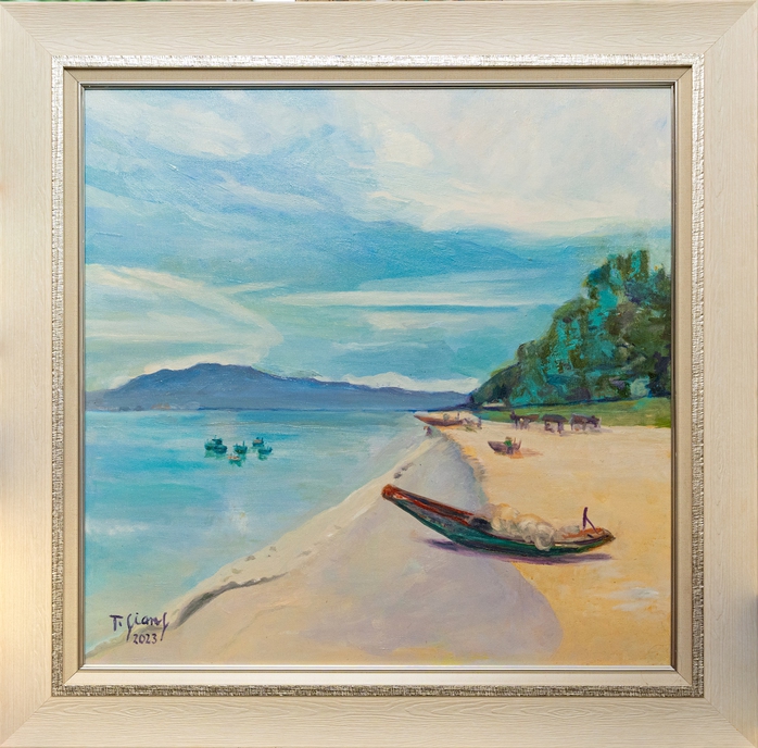 Triển lãm 25 bức tranh "Quê hương" của NSND Trà Giang- Ảnh 3. Triển lãm 25 bức tranh "Quê hương" của NSND Trà Giang- Ảnh 3.
