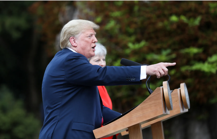Cựu Tổng thống Mỹ Donald Trump bác nghi vấn hủy một số sự kiện vì kiệt sức. Ảnh: Bloomberg Cựu Tổng thống Mỹ Donald Trump bác nghi vấn hủy một số sự kiện vì kiệt sức. Ảnh: Bloomberg