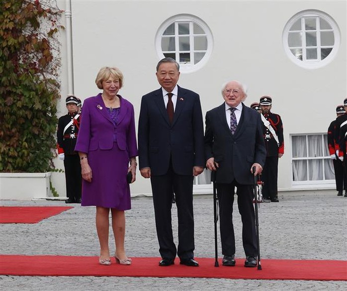 Tổng thống Ireland chủ trì lễ đón Tổng Bí thư, Chủ tịch nước Tô Lâm- Ảnh 1. Tổng thống Ireland chủ trì lễ đón Tổng Bí thư, Chủ tịch nước Tô Lâm- Ảnh 1.