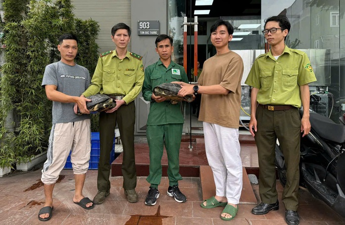 Một gia đình giao nộp 2 cá thể chim Cao cát hoang dã quý hiếm- Ảnh 2. Một gia đình giao nộp 2 cá thể chim Cao cát hoang dã quý hiếm- Ảnh 2.