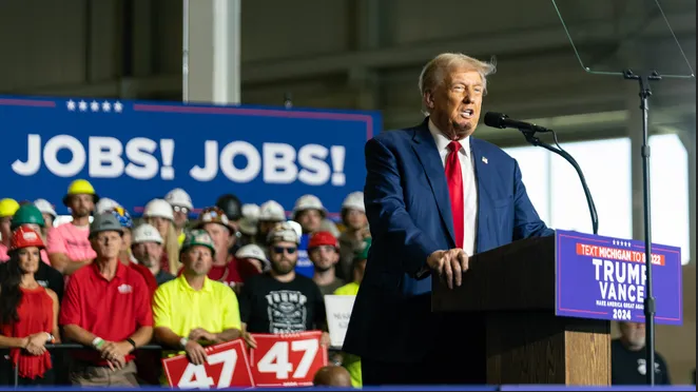 Cựu Tổng thống Donald Trump đang vào giai đoạn tranh cử nước rút. Ảnh: Detroit Free Press Cựu Tổng thống Donald Trump đang vào giai đoạn tranh cử nước rút. Ảnh: Detroit Free Press