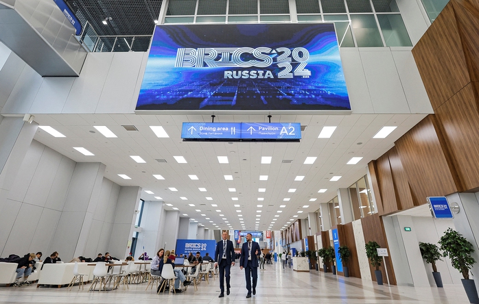 Địa điểm tổ chức Hội nghị thượng đỉnh BRICS ở TP Kazan - Nga hôm 21-10Ảnh: REUTERS Địa điểm tổ chức Hội nghị thượng đỉnh BRICS ở TP Kazan - Nga hôm 21-10Ảnh: REUTERS