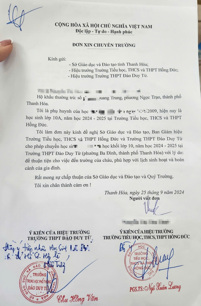 Nhiều học sinh THPT ở Thanh Hóa vừa trúng tuyển đã xin chuyển trường- Ảnh 2. Nhiều học sinh THPT ở Thanh Hóa vừa trúng tuyển đã xin chuyển trường- Ảnh 2.