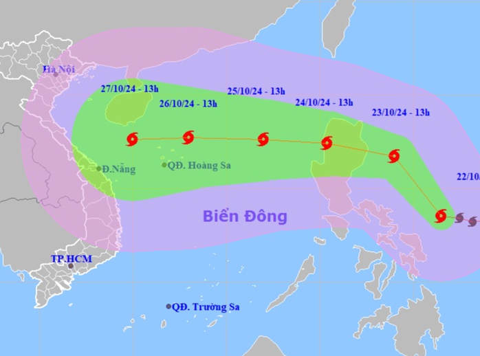 Bão Trami sẽ giật cấp 14, sóng biển cao 6-8 m, hướng vào Việt Nam- Ảnh 1. Bão Trami sẽ giật cấp 14, sóng biển cao 6-8 m, hướng vào Việt Nam- Ảnh 1.