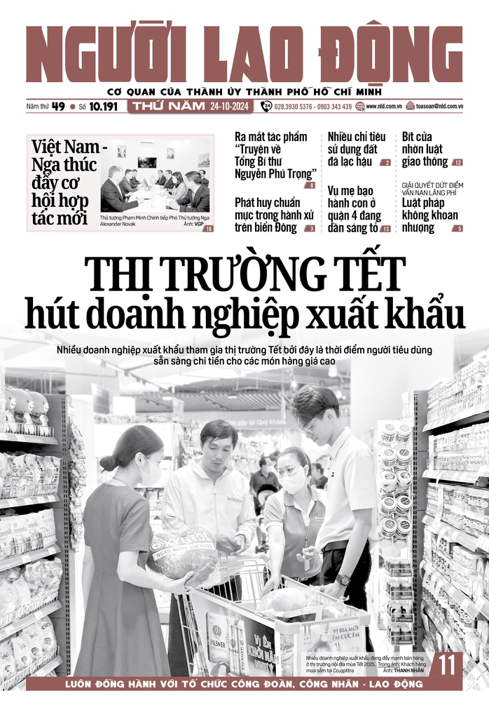 Báo in ngày 24-10: Vụ mẹ bạo hành con ở quận 4 đang dần sáng tỏ- Ảnh 1. Báo in ngày 24-10: Vụ mẹ bạo hành con ở quận 4 đang dần sáng tỏ- Ảnh 1.