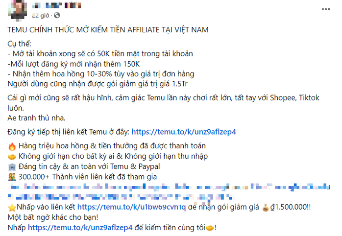 Ham kiếm tiền từ Temu, coi chừng dính lừa đảo- Ảnh 1. Ham kiếm tiền từ Temu, coi chừng dính lừa đảo- Ảnh 1.
