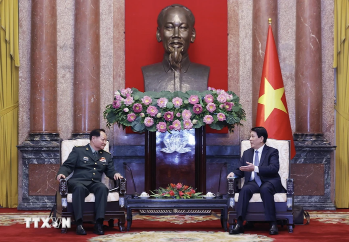 Chủ tịch nước Lương Cường tiếp Phó Chủ tịch Quân ủy Trung ương Trung Quốc- Ảnh 4. Chủ tịch nước Lương Cường tiếp Phó Chủ tịch Quân ủy Trung ương Trung Quốc- Ảnh 4.