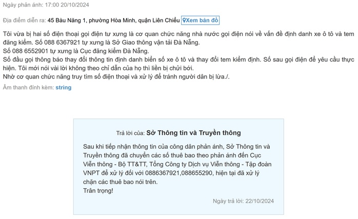 Sở GTVT Đà Nẵng lên tiếng về việc bị kẻ gian giả mạo- Ảnh 1. Sở GTVT Đà Nẵng lên tiếng về việc bị kẻ gian giả mạo- Ảnh 1.