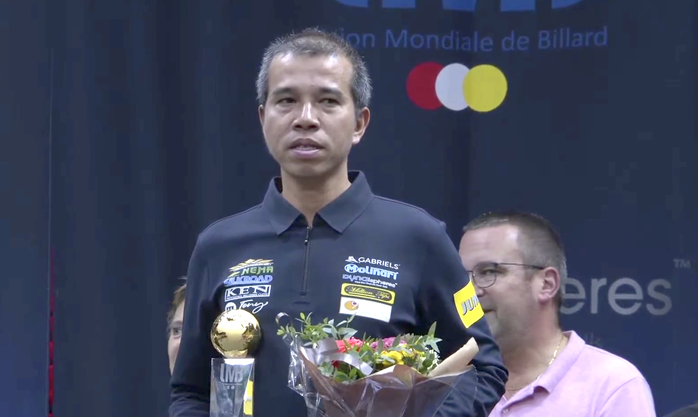 Trần Quyết Chiến lần thứ tư lên ngôi vô địch World Cup billiards- Ảnh 3. Trần Quyết Chiến lần thứ tư lên ngôi vô địch World Cup billiards- Ảnh 3.