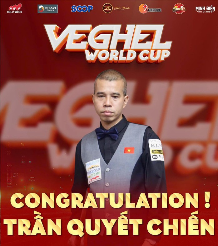 Trần Quyết Chiến lần thứ tư lên ngôi vô địch World Cup billiards- Ảnh 4. Trần Quyết Chiến lần thứ tư lên ngôi vô địch World Cup billiards- Ảnh 4.