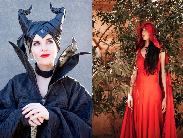 Trái: Biến hình bà tiên hắc ám Maleficent là ý tưởng không tồi cho cung Bạch Dương. Ảnh: @Ollie; Phải: Millington Hóa trang thành nhân vật cô bé quàng khăn đỏ hoàn toàn phù hợp với Kim Ngưu Ảnh: @Westend61 Trái: Biến hình bà tiên hắc ám Maleficent là ý tưởng không tồi cho cung Bạch Dương. Ảnh: @Ollie; Phải: Millington Hóa trang thành nhân vật cô bé quàng khăn đỏ hoàn toàn phù hợp với Kim Ngưu Ảnh: @Westend61