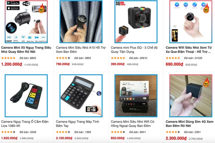 Camera quay lén được bán tràn lan Camera quay lén được bán tràn lan