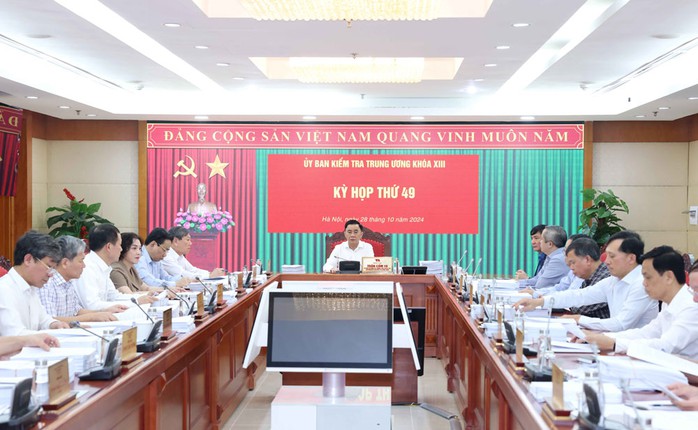 Kỳ họp thứ 49 của Ủy ban Kiểm tra Trung ương trong các ngày 28 và 29-10. Ảnh: TTXVN Kỳ họp thứ 49 của Ủy ban Kiểm tra Trung ương trong các ngày 28 và 29-10. Ảnh: TTXVN
