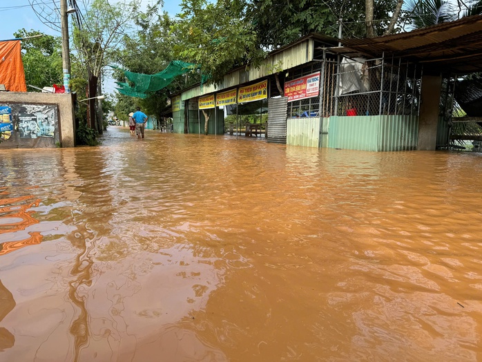 Bơi xuồng trong sân trường ở TP Biên Hòa, hàng ngàn học sinh phải nghỉ học- Ảnh 4. Bơi xuồng trong sân trường ở TP Biên Hòa, hàng ngàn học sinh phải nghỉ học- Ảnh 4.