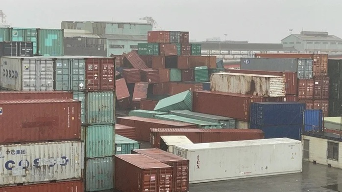 Các container tại Nhà ga Liên lục địa của cảng Cao Hùng. Ảnh: UND Các container tại Nhà ga Liên lục địa của cảng Cao Hùng. Ảnh: UND