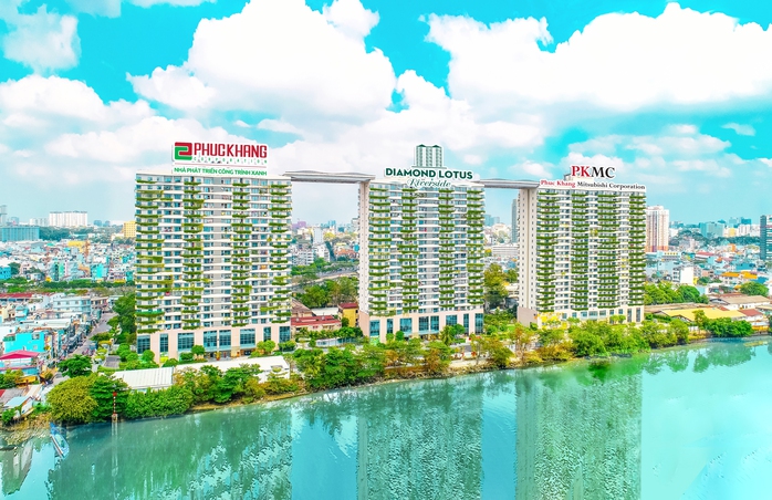 Toàn cảnh không gian sống xanh, thoáng đãng và gần gũi thiên nhiên tại chung cư cao tầng Diamond Lotus Riverside Toàn cảnh không gian sống xanh, thoáng đãng và gần gũi thiên nhiên tại chung cư cao tầng Diamond Lotus Riverside