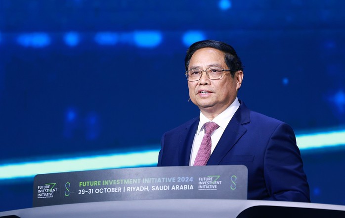 Thủ tướng Phạm Minh Chính phát biểu tại Phiên họp cấp cao Hội nghị Sáng kiến đầu tư tương lai lần thứ 8 (FII8) Ảnh: TTXVN Thủ tướng Phạm Minh Chính phát biểu tại Phiên họp cấp cao Hội nghị Sáng kiến đầu tư tương lai lần thứ 8 (FII8) Ảnh: TTXVN