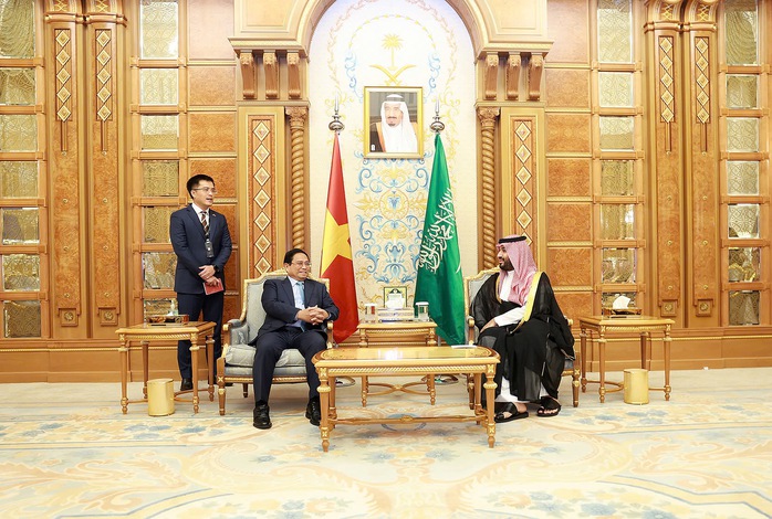 Thủ tướng Phạm Minh Chính hội đàm với Hoàng Thái tử, Thủ tướng Ả Rập Saudi- Ảnh 2. Thủ tướng Phạm Minh Chính hội đàm với Hoàng Thái tử, Thủ tướng Ả Rập Saudi- Ảnh 2.