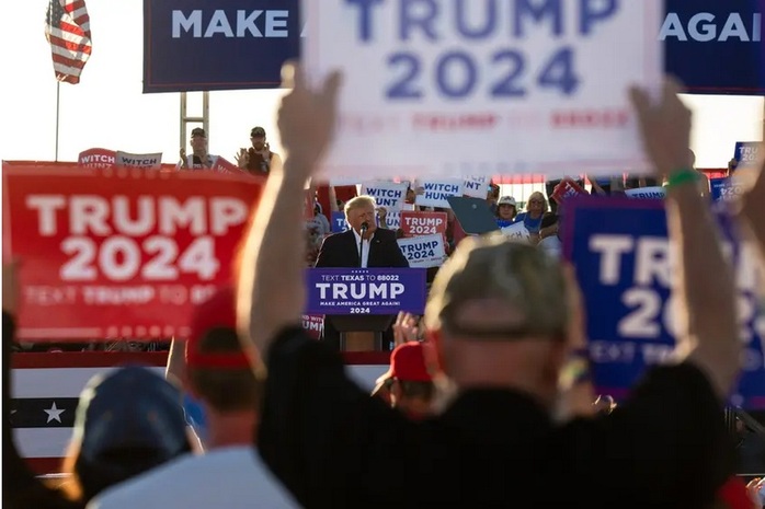 Ông Donald Trump trong mùa bầu cử 2024. Ảnh: Texas Tribune Ông Donald Trump trong mùa bầu cử 2024. Ảnh: Texas Tribune