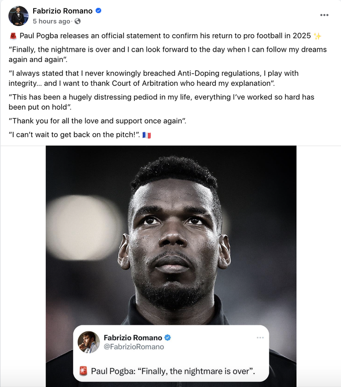 Paul Pogba được giảm án, sẵn sàng quay lại sân cỏ với Juventus- Ảnh 3. Paul Pogba được giảm án, sẵn sàng quay lại sân cỏ với Juventus- Ảnh 3.