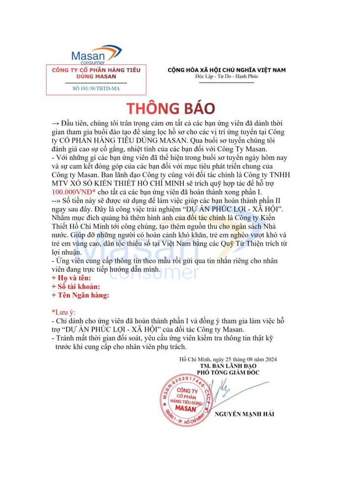 Cảnh giác mạo danh các doanh nghiệp lớn lừa đảo tuyển dụng- Ảnh 2. Cảnh giác mạo danh các doanh nghiệp lớn lừa đảo tuyển dụng- Ảnh 2.
