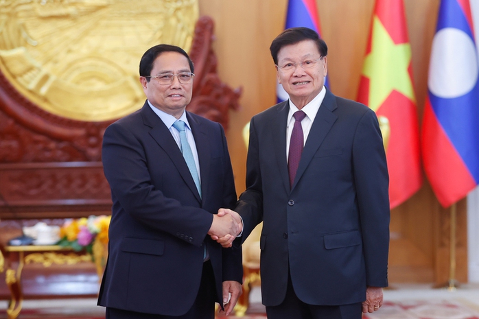 Thủ tướng Phạm Minh Chính hội kiến Tổng Bí thư, Chủ tịch nước Lào- Ảnh 1. Thủ tướng Phạm Minh Chính hội kiến Tổng Bí thư, Chủ tịch nước Lào- Ảnh 1.