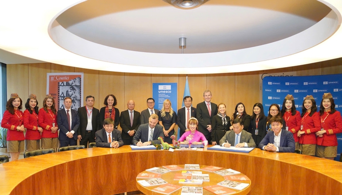 Tập đoàn SOVICO và UNESCO kí kết văn kiện hợp tác chiến lược 2025-2035- Ảnh 1. Tập đoàn SOVICO và UNESCO kí kết văn kiện hợp tác chiến lược 2025-2035- Ảnh 1.