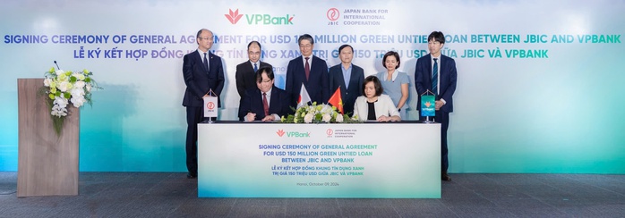 VPBank ký kết gói vay 150 triệu USD tài trợ dự án năng lượng sạch với JBIC- Ảnh 1. VPBank ký kết gói vay 150 triệu USD tài trợ dự án năng lượng sạch với JBIC- Ảnh 1.