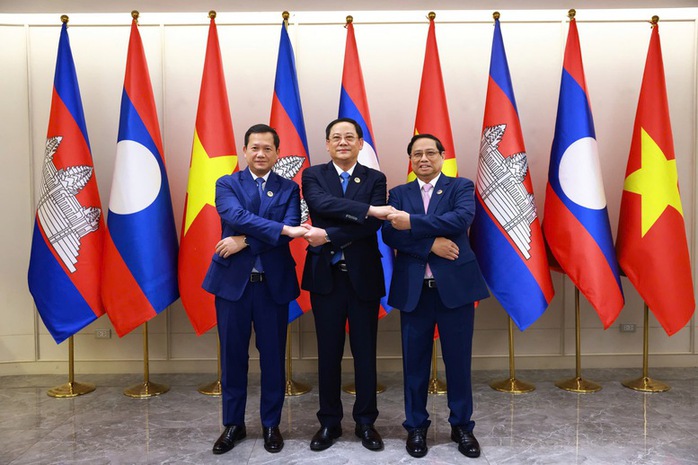 Thủ tướng 3 nước Việt Nam - Campuchia - Lào cùng ăn sáng làm việc- Ảnh 1. Thủ tướng 3 nước Việt Nam - Campuchia - Lào cùng ăn sáng làm việc- Ảnh 1.