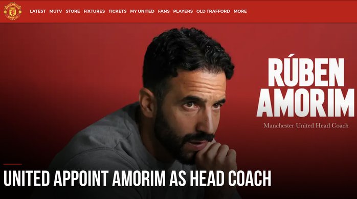 Man United chính thức bổ nhiệm Ruben Amorim, dàn sao có động thái đáng chú ý- Ảnh 1.