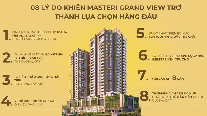 Vì sao Masterise Homes chọn ra mắt phân khu cao tầng tại The Global City vào lúc này?- Ảnh 2. Vì sao Masterise Homes chọn ra mắt phân khu cao tầng tại The Global City vào lúc này?- Ảnh 2.