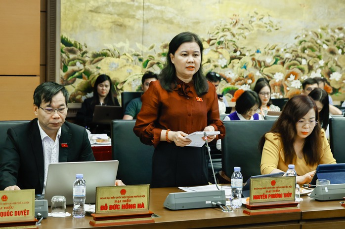 Đại biểu Nguyễn Phương Thủy lo ngại xảy ra sốt đất khi mở rộng các loại đất được làm nhà ở thương mạiẢnh: HỒ LONG Đại biểu Nguyễn Phương Thủy lo ngại xảy ra sốt đất khi mở rộng các loại đất được làm nhà ở thương mạiẢnh: HỒ LONG