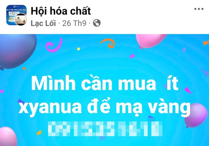 Trong khi trên mạng xã hội, việc mua bán hóa chất độc hại này diễn ra công khai. Ảnh: ANH VŨ Trong khi trên mạng xã hội, việc mua bán hóa chất độc hại này diễn ra công khai. Ảnh: ANH VŨ