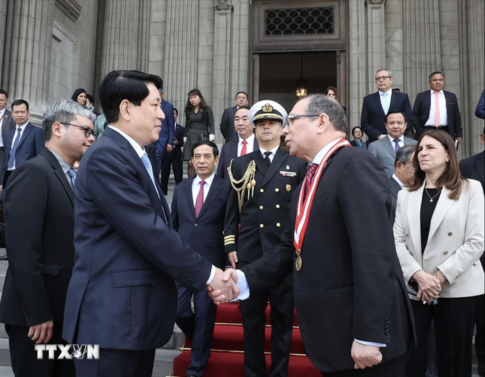 Chủ tịch nước Lương Cường hội kiến Chánh án Tòa án Tối cao Peru- Ảnh 4. Chủ tịch nước Lương Cường hội kiến Chánh án Tòa án Tối cao Peru- Ảnh 4.