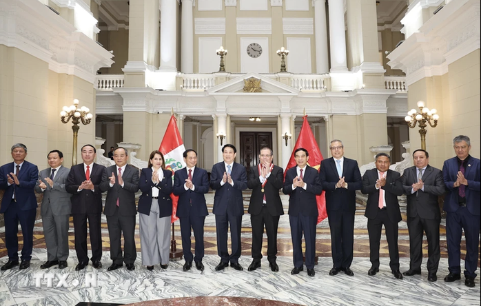 Chủ tịch nước Lương Cường hội kiến Chánh án Tòa án Tối cao Peru- Ảnh 9. Chủ tịch nước Lương Cường hội kiến Chánh án Tòa án Tối cao Peru- Ảnh 9.